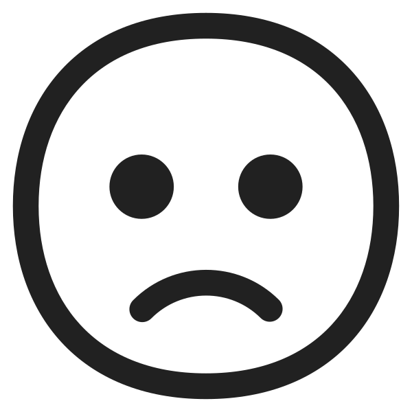 Slightly Frowning Face High Contrast