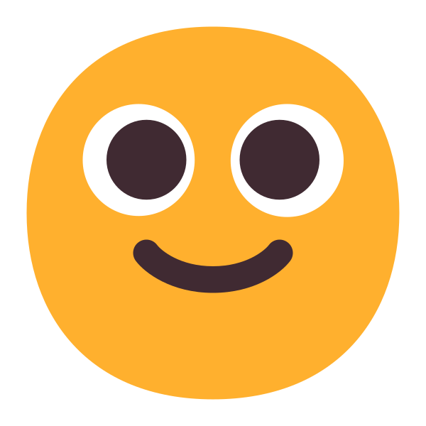 Slightly Smiling Face Flat Vector