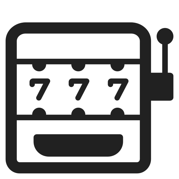 Slot Machine High Contrast Vector