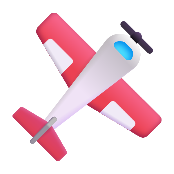 Small Airplane Color Vector