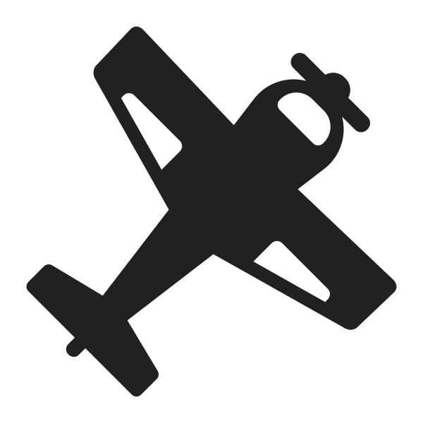 Small Airplane High Contrast