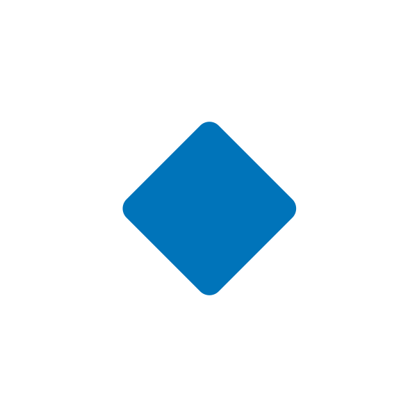 Small Blue Diamond Flat Vector