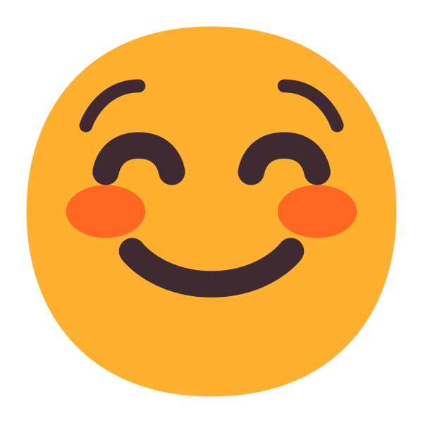 Smiling Face Flat Vector