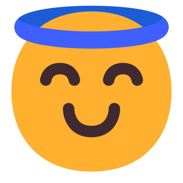 Smiling Face With Halo Flat Vector
