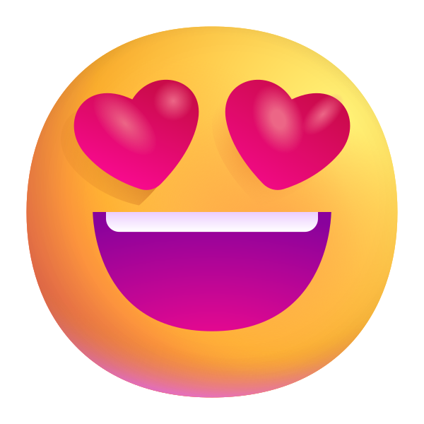 Smiling Face With Heart Eyes Color Vector