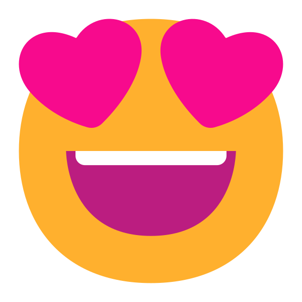 Smiling Face With Heart Eyes Flat