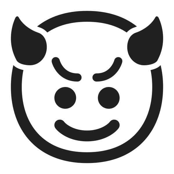 Smiling Face With Horns High Contrast