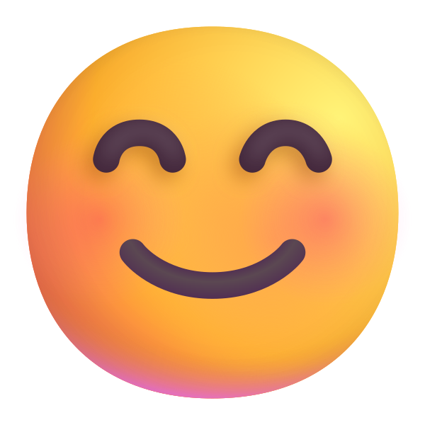 Smiling Face With Smiling Eyes Color Vector