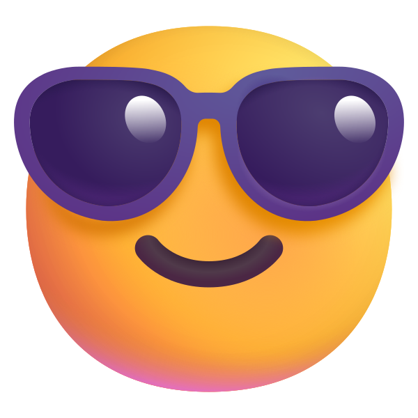 Smiling Face With Sunglasses Color