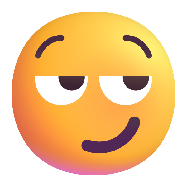 Smirking Face Color Vector