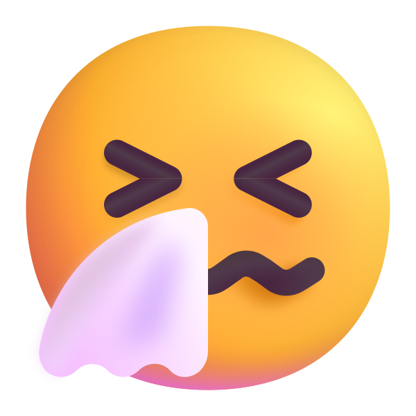 Sneezing Face Color Vector