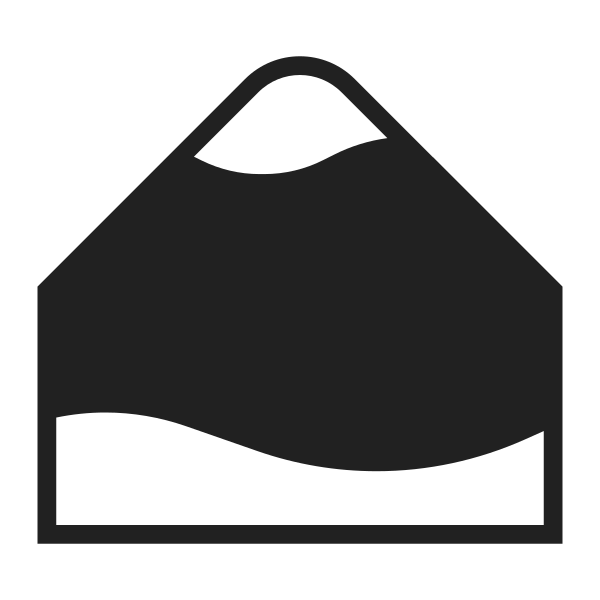 Snow Capped Mountain High Contrast Vector