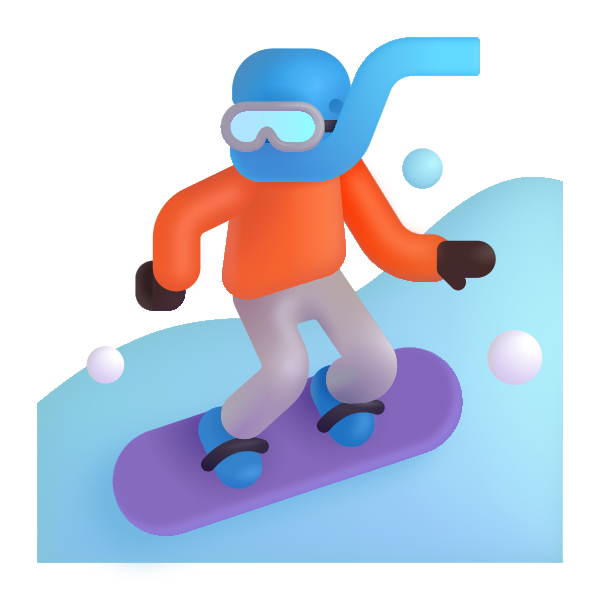 Snowboarder Color Dark Vector