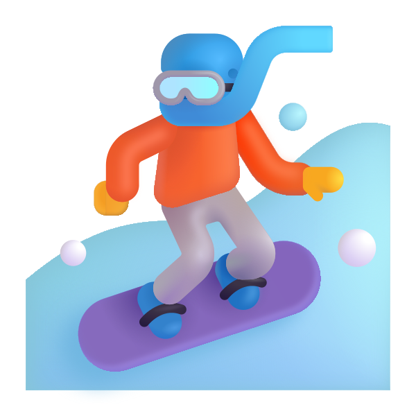 Snowboarder Color Default Vector