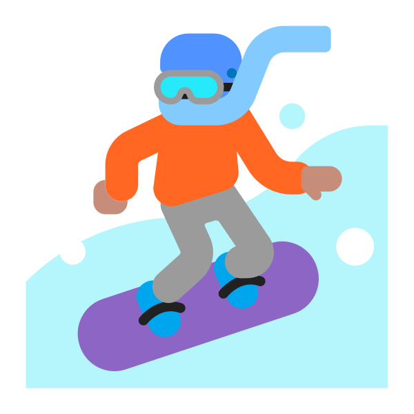 Snowboarder Flat Medium Vector