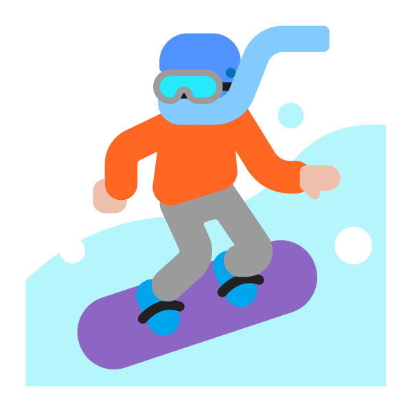 Snowboarder Flat Medium Light