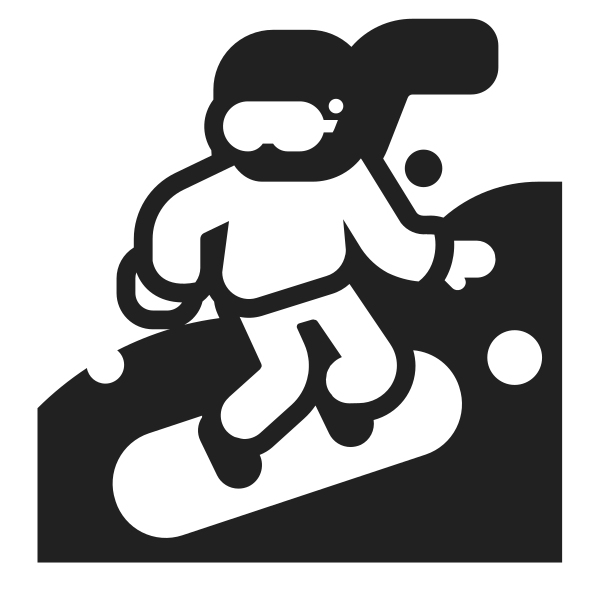 Snowboarder High Contrast Default Vector