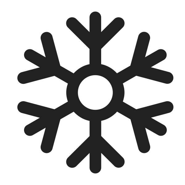 Snowflake High Contrast Vector