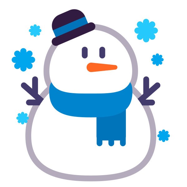 Snowman Flat Vector
