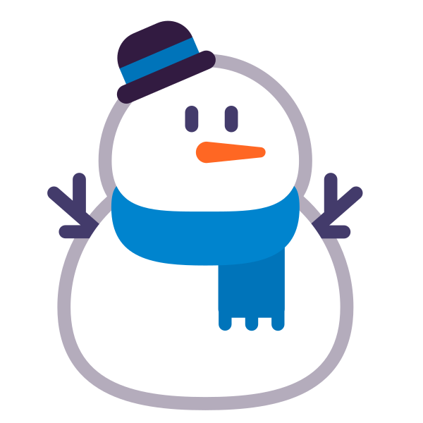 Snowman Without Snow Flat Vector