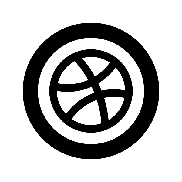 Social Dribbble Circular Vector
