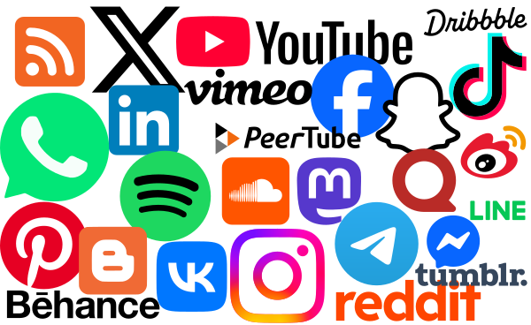 Social media platter Vector