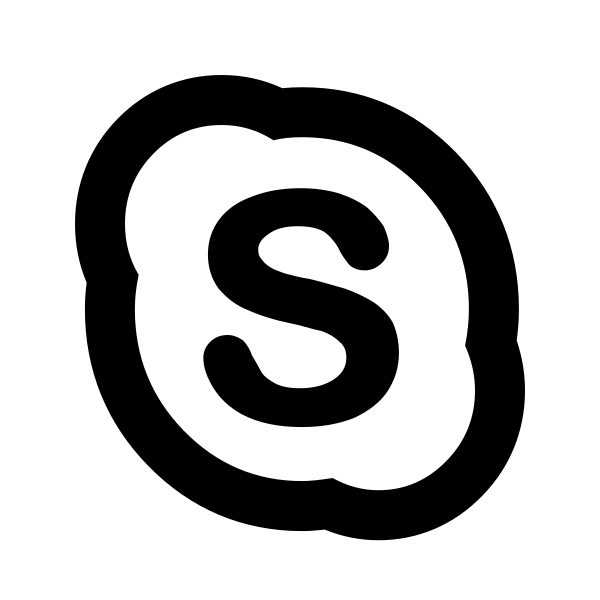 Social Skype Outline Vector
