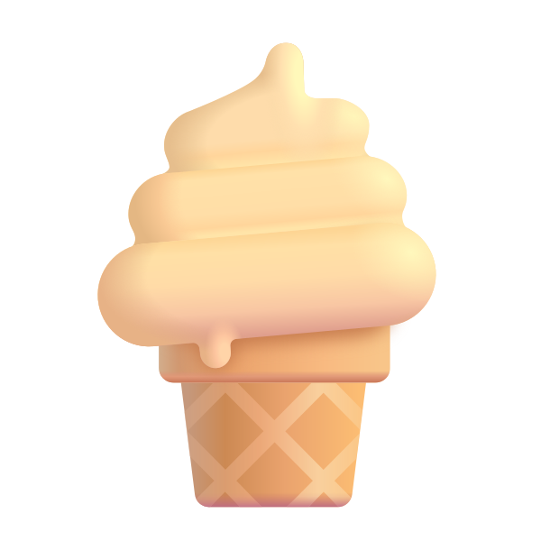 Soft Ice Cream Color Vector