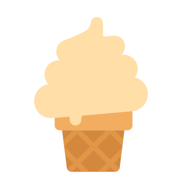 Soft Ice Cream Flat Vector