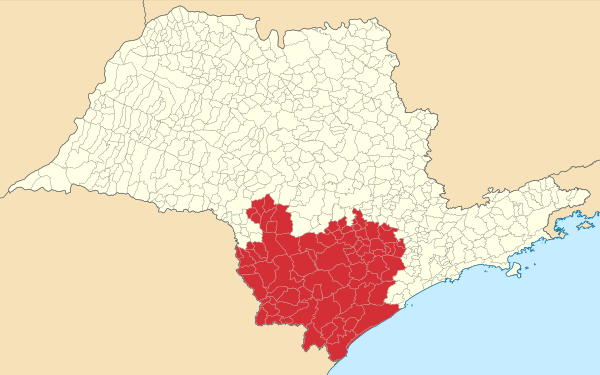 Sorocaba Intermediate Region Location Map