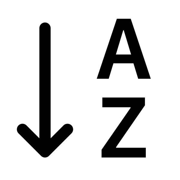 Sort Alpha Down