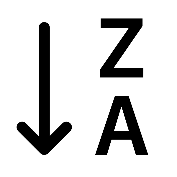 Sort Alpha Down Alt