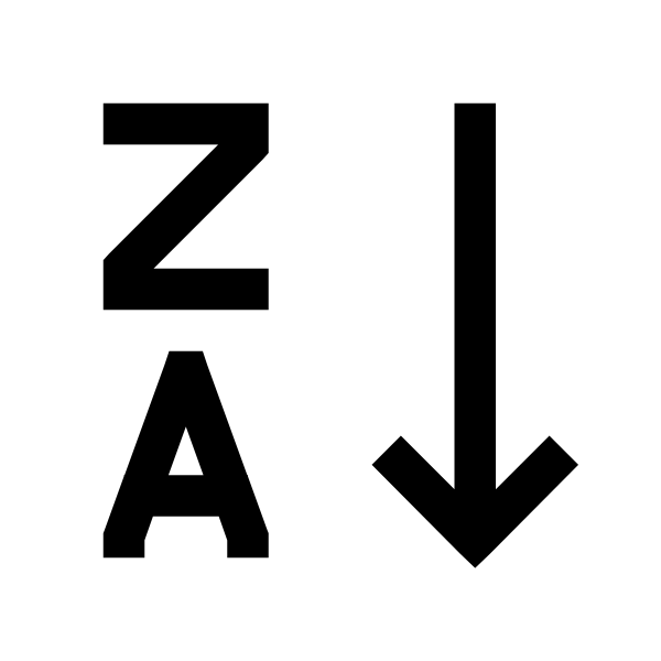 Sort Alpha Down Alt Solid Vector