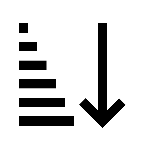 Sort Amount Down Alt Solid Vector