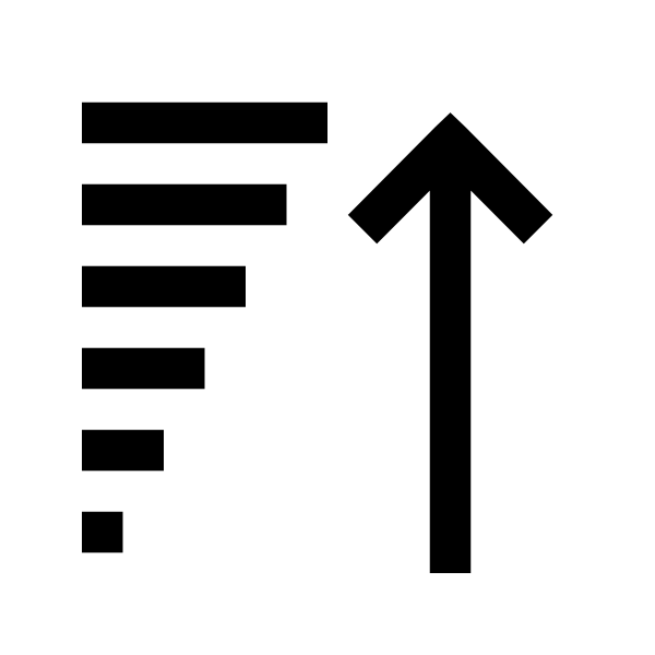Sort Amount Up Solid Vector