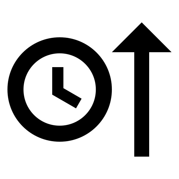 Sort Clock Descending Outline