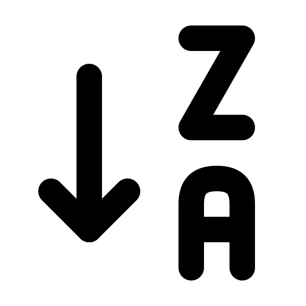 Sort Descending Letters