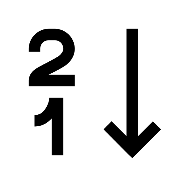 Sort Numeric Down Alt Solid Vector