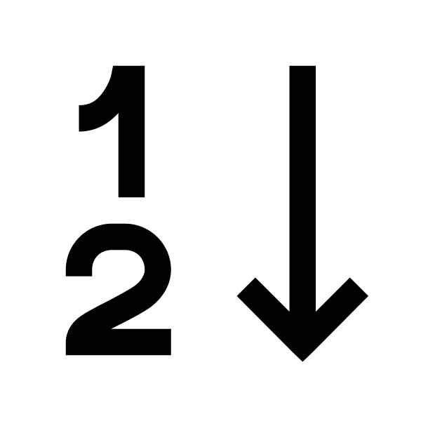 Sort Numeric Down Solid