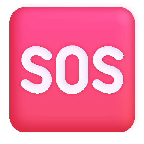 Sos Button Color Vector