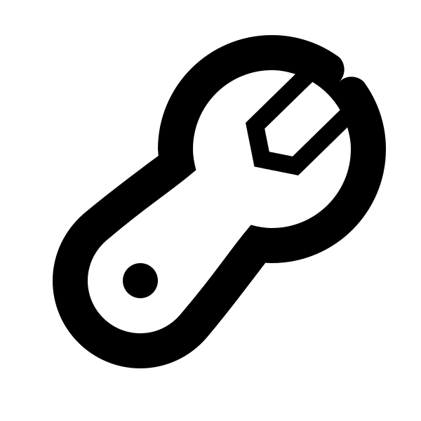 Spanner Outline Vector