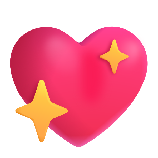 Sparkling Heart Color Vector