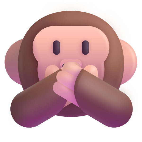 Speak No Evil Monkey Color Vector