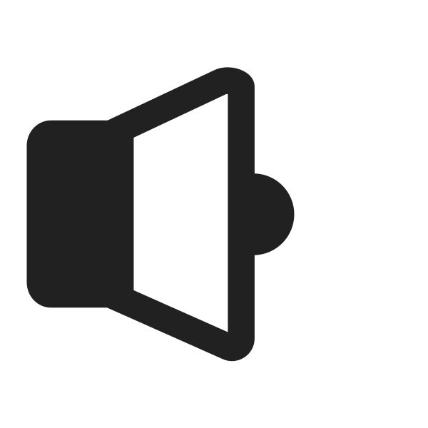 Speaker Low Volume High Contrast Vector