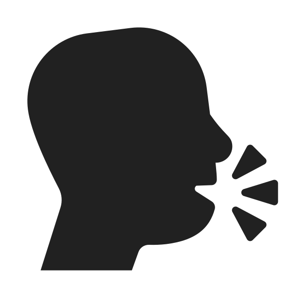 Speaking Head High Contrast Vector
