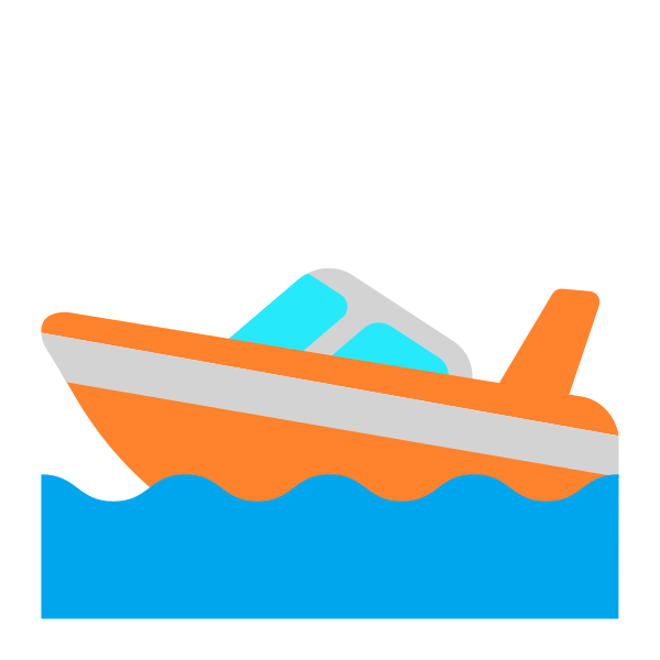 Speedboat Flat Vector