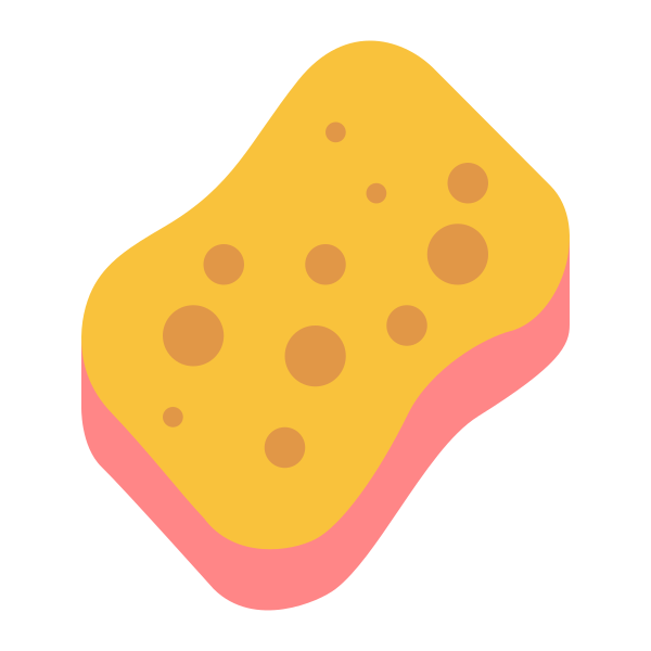 Sponge Flat Vector