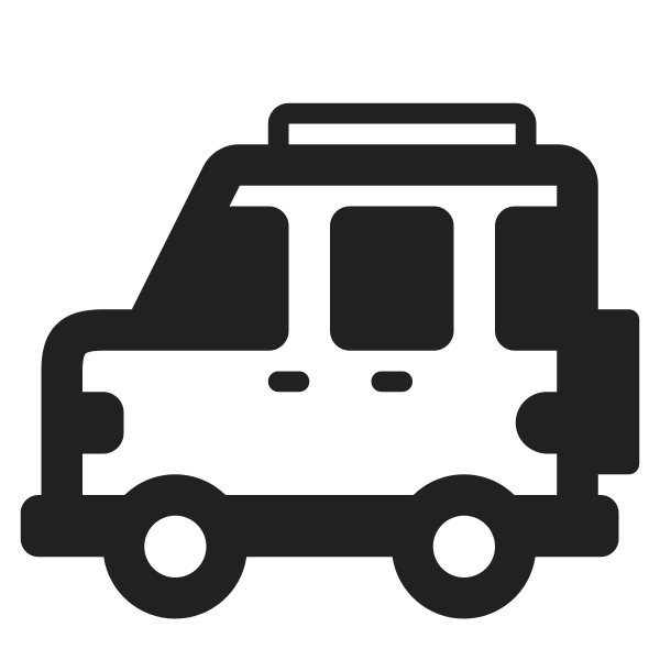 Sport Utility Vehicle High Contrast Vector