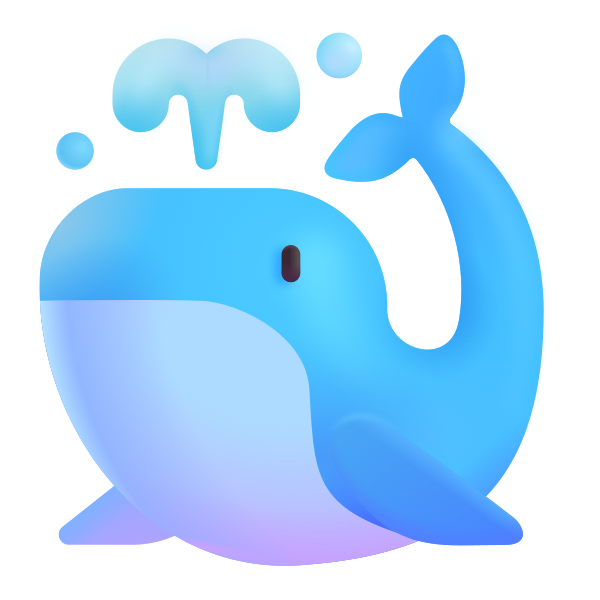 Spouting Whale Color Vector