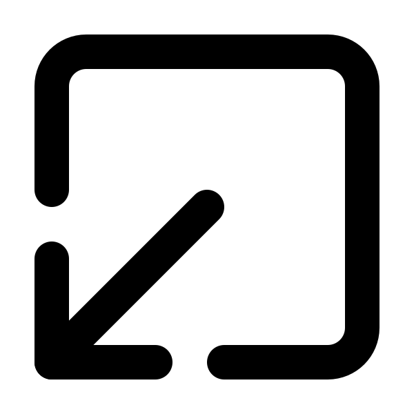 Square Arrow Out Down Left